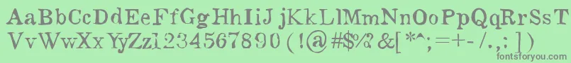 フォントLobato – 緑の背景に灰色の文字