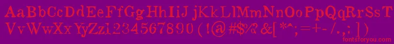 Lobato Font – Red Fonts on Purple Background