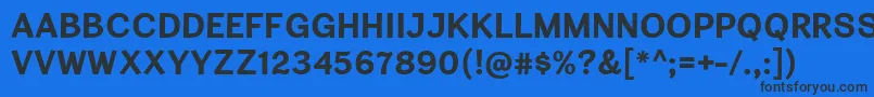Шрифт CardiganTitlingBd – чёрные шрифты на синем фоне