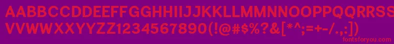 CardiganTitlingBd Font – Red Fonts on Purple Background