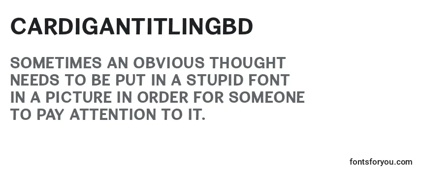 Review of the CardiganTitlingBd Font
