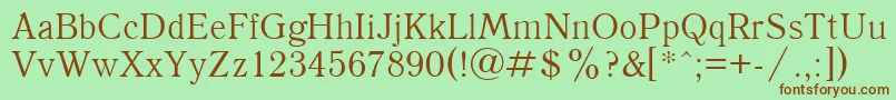 QuantantiquacttRegular Font – Brown Fonts on Green Background