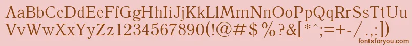 QuantantiquacttRegular Font – Brown Fonts on Pink Background