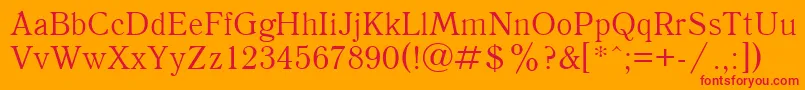 QuantantiquacttRegular Font – Red Fonts on Orange Background