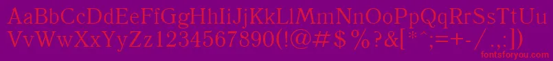 QuantantiquacttRegular Font – Red Fonts on Purple Background