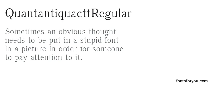 QuantantiquacttRegular Font