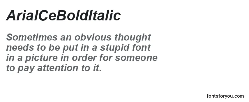 ArialCeBoldItalic Font