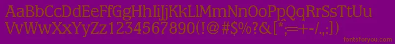 MarlonbookdbNormal Font – Brown Fonts on Purple Background