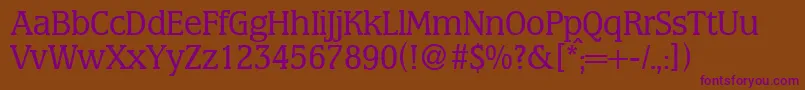 MarlonbookdbNormal Font – Purple Fonts on Brown Background