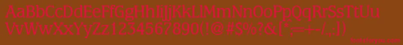 MarlonbookdbNormal Font – Red Fonts on Brown Background