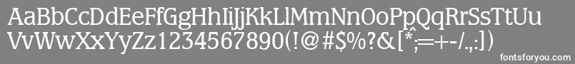 MarlonbookdbNormal Font – White Fonts on Gray Background