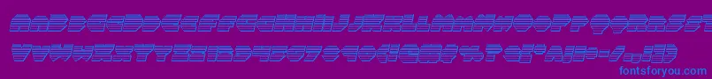 Balastaragchromeital Font – Blue Fonts on Purple Background