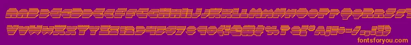 Balastaragchromeital Font – Orange Fonts on Purple Background