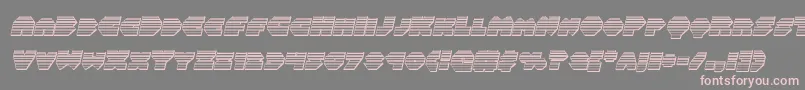 Balastaragchromeital-Schriftart – Rosa Schriften auf grauem Hintergrund