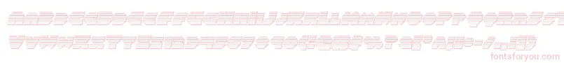 Balastaragchromeital-Schriftart – Rosa Schriften auf weißem Hintergrund