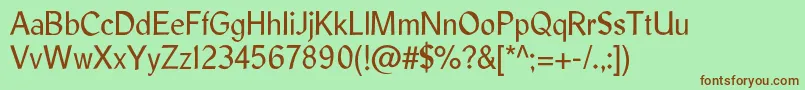 LibrisadfstdRegular Font – Brown Fonts on Green Background