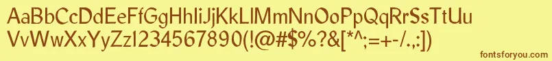 LibrisadfstdRegular Font – Brown Fonts on Yellow Background