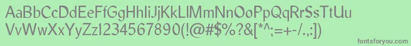 フォントLibrisadfstdRegular – 緑の背景に灰色の文字