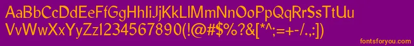 LibrisadfstdRegular Font – Orange Fonts on Purple Background