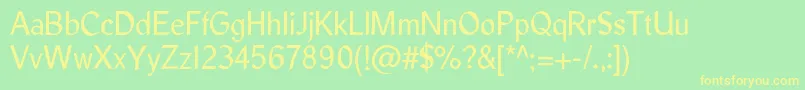 LibrisadfstdRegular Font – Yellow Fonts on Green Background