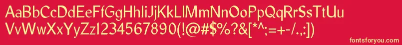 LibrisadfstdRegular Font – Yellow Fonts on Red Background