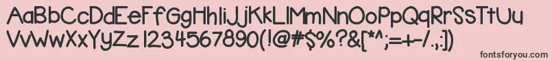 Kbbubblegum Font – Black Fonts on Pink Background