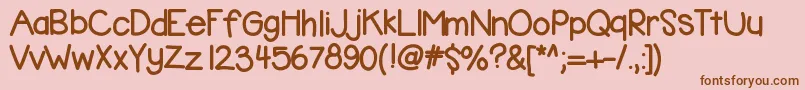 Шрифт Kbbubblegum – коричневые шрифты на розовом фоне