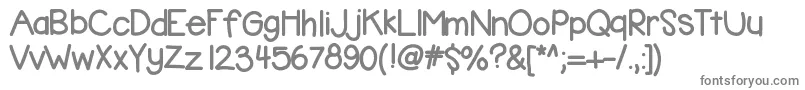 Kbbubblegum Font – Gray Fonts on White Background