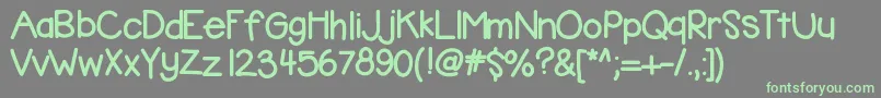 Шрифт Kbbubblegum – зелёные шрифты на сером фоне