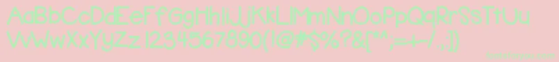 Kbbubblegum Font – Green Fonts on Pink Background