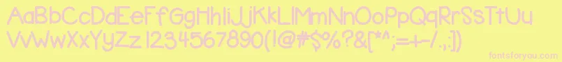 Kbbubblegum Font – Pink Fonts on Yellow Background