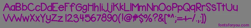 Kbbubblegum Font – Purple Fonts on Gray Background