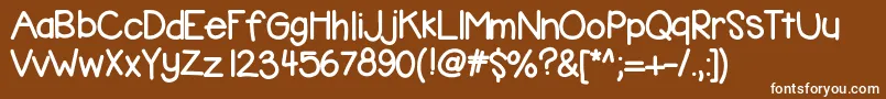 Шрифт Kbbubblegum – белые шрифты на коричневом фоне