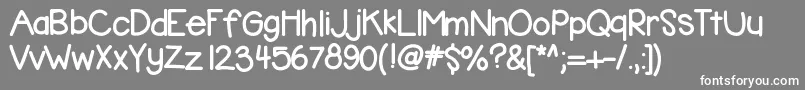 Шрифт Kbbubblegum – белые шрифты на сером фоне