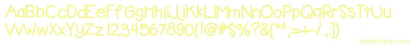 Шрифт Kbbubblegum – жёлтые шрифты