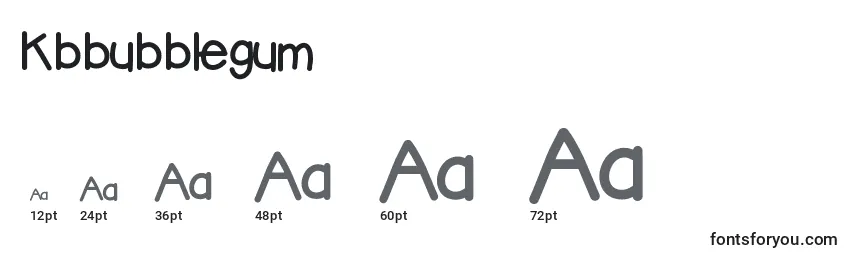 Kbbubblegum Font Sizes
