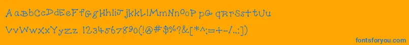 DotToDot Font – Blue Fonts on Orange Background