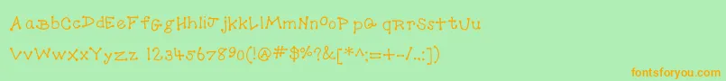 DotToDot Font – Orange Fonts on Green Background