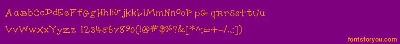 DotToDot Font – Orange Fonts on Purple Background