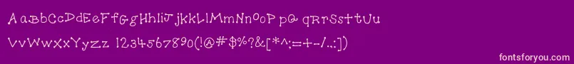 DotToDot Font – Pink Fonts on Purple Background