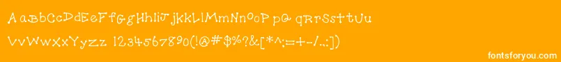 フォントDotToDot – オレンジの背景に白い文字