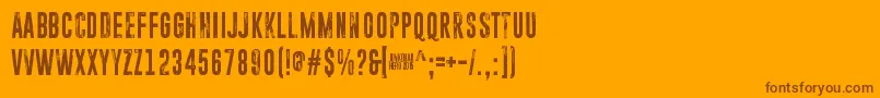 Fonte ParanoidOrange – fontes marrons em um fundo laranja