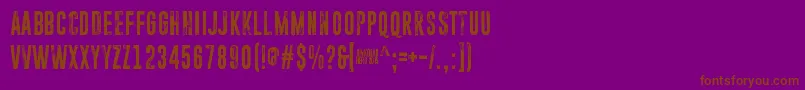 フォントParanoidOrange – 紫色の背景に茶色のフォント