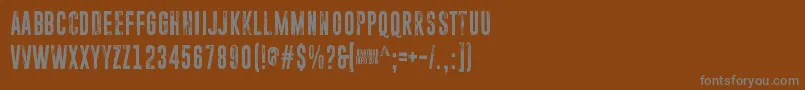 フォントParanoidOrange – 茶色の背景に灰色の文字
