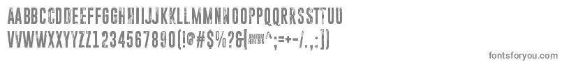 ParanoidOrange-fontti – harmaat kirjasimet valkoisella taustalla
