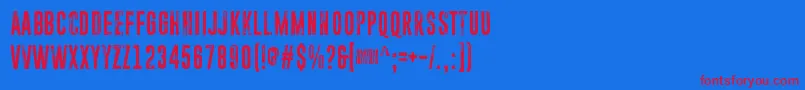 ParanoidOrange Font – Red Fonts on Blue Background