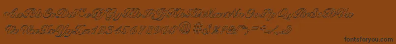 BallantinesoutlineBlackRegular Font – Black Fonts on Brown Background