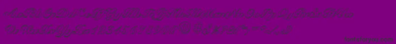 フォントBallantinesoutlineBlackRegular – 紫の背景に黒い文字