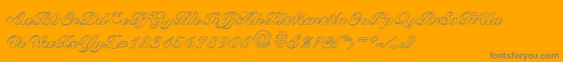 BallantinesoutlineBlackRegular Font – Gray Fonts on Orange Background