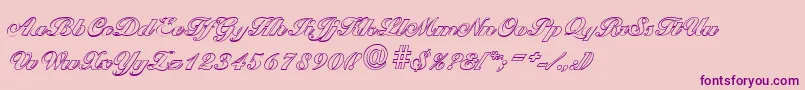 BallantinesoutlineBlackRegular Font – Purple Fonts on Pink Background